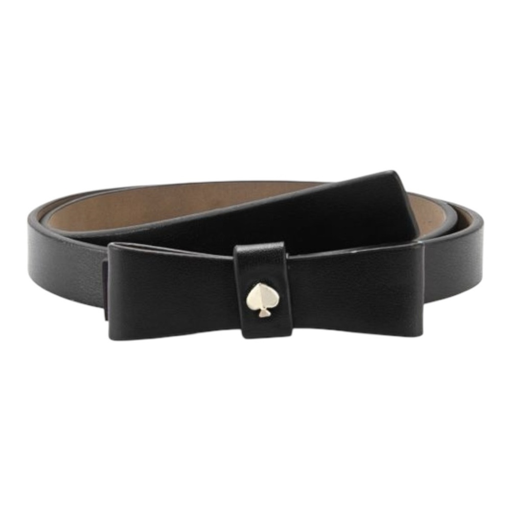 Kate Spade Leather Bow Skinny Belt